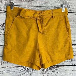 j crew women’s linen & Cotton blend belted Shorts